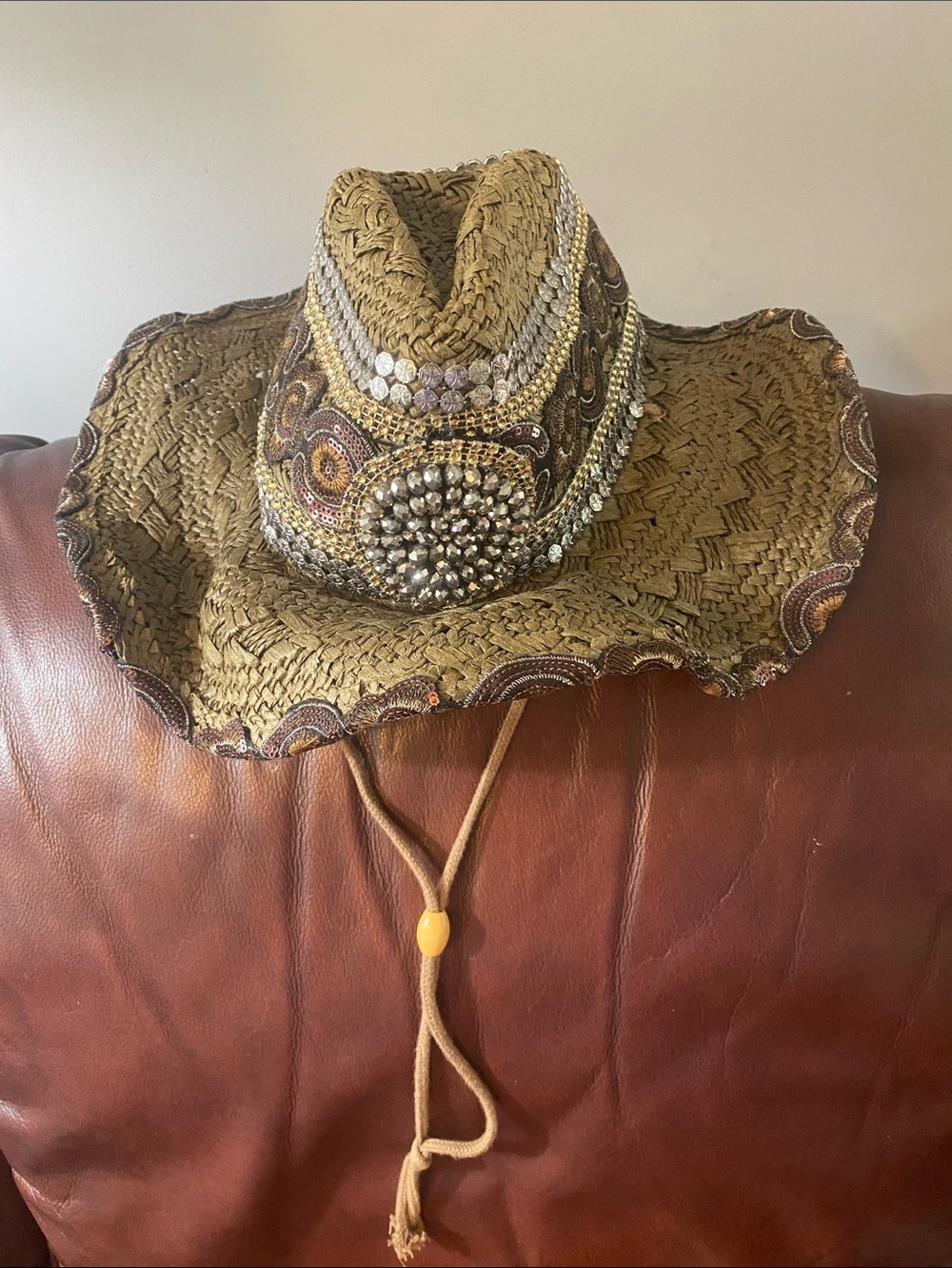 Whittall & Shon Embellished Western Cowboy Hat with Rhinestones. Gorgeous!